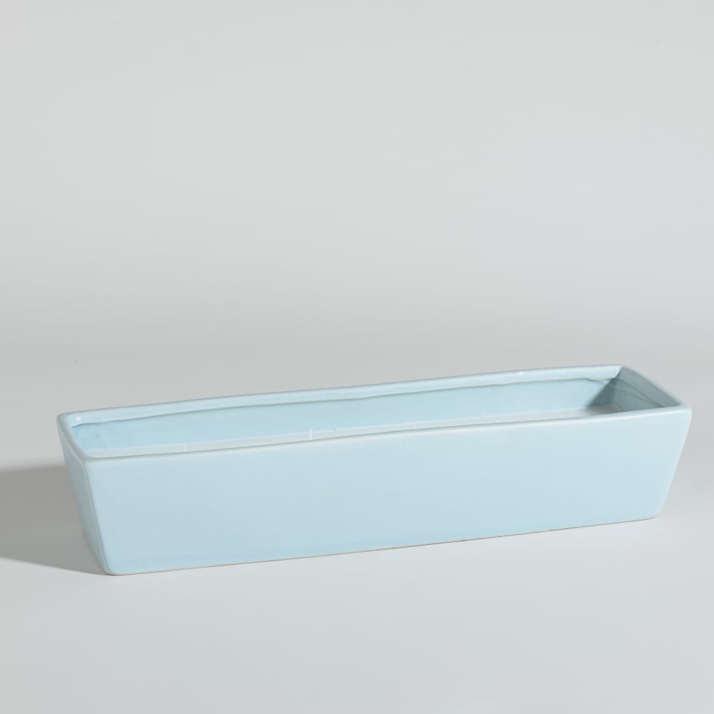 Rechteckige Duftkerze aus blauer Keramik - Maisons Du Monde