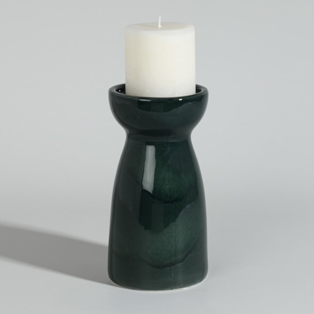 Kerzenständer aus grünem Steingut - Maisons Du Monde