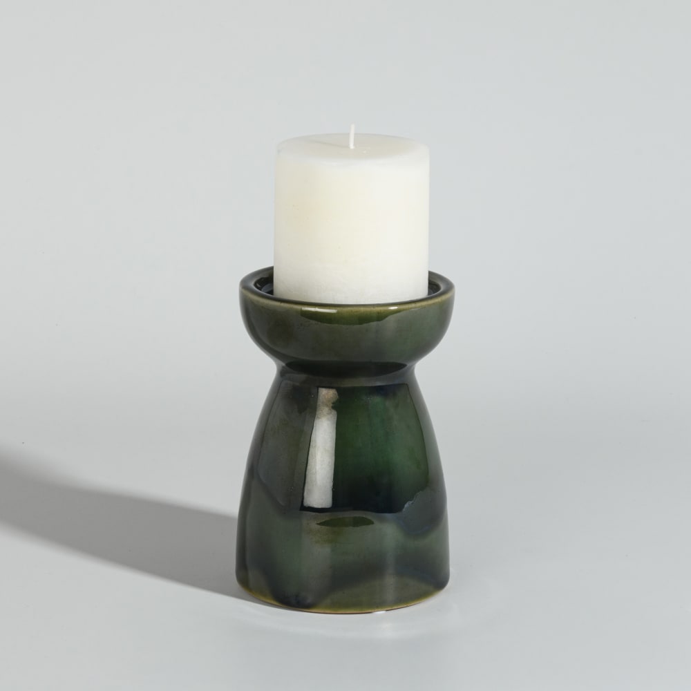 Kerzenständer aus grünem Steingut - Maisons Du Monde