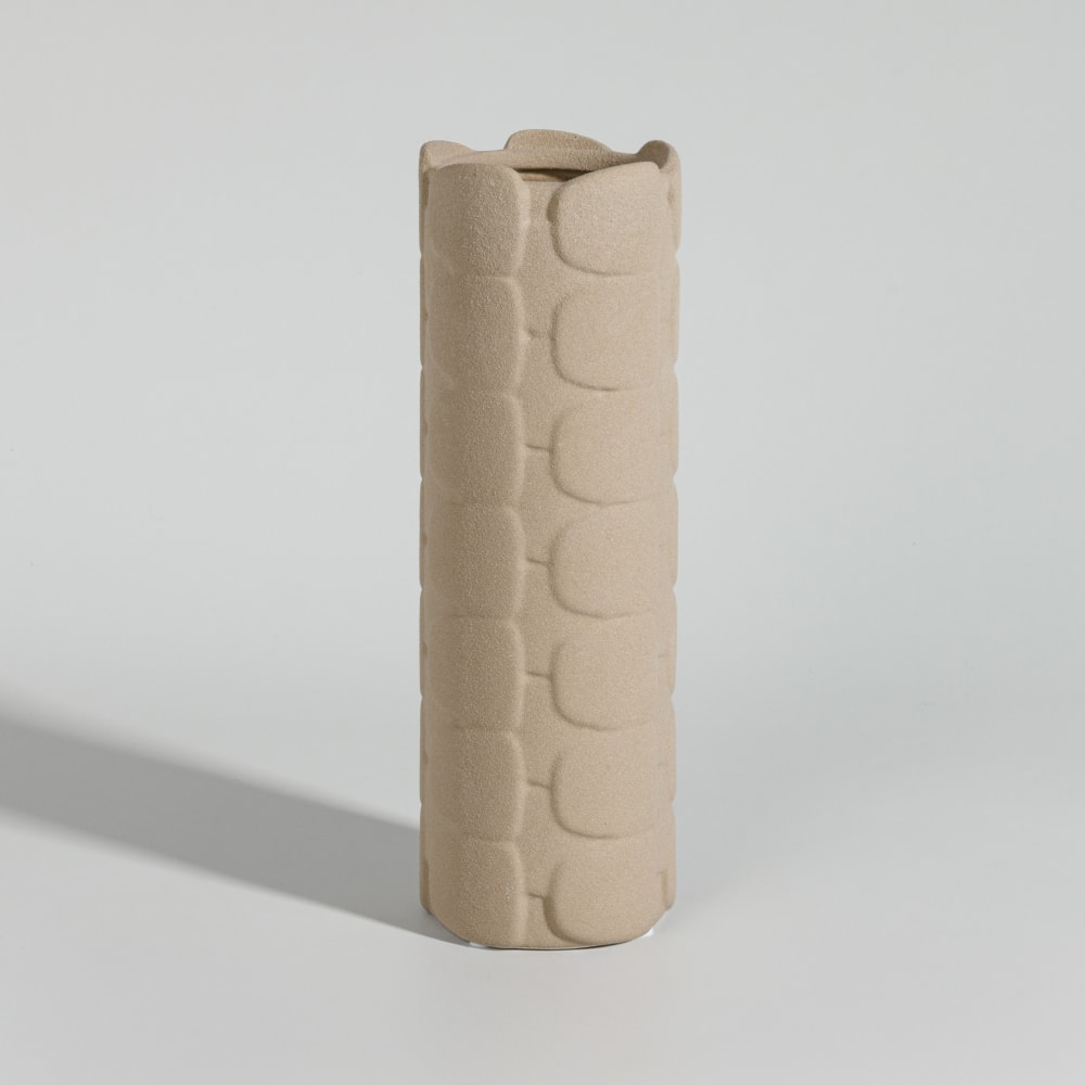 Vase en faïence beige H27