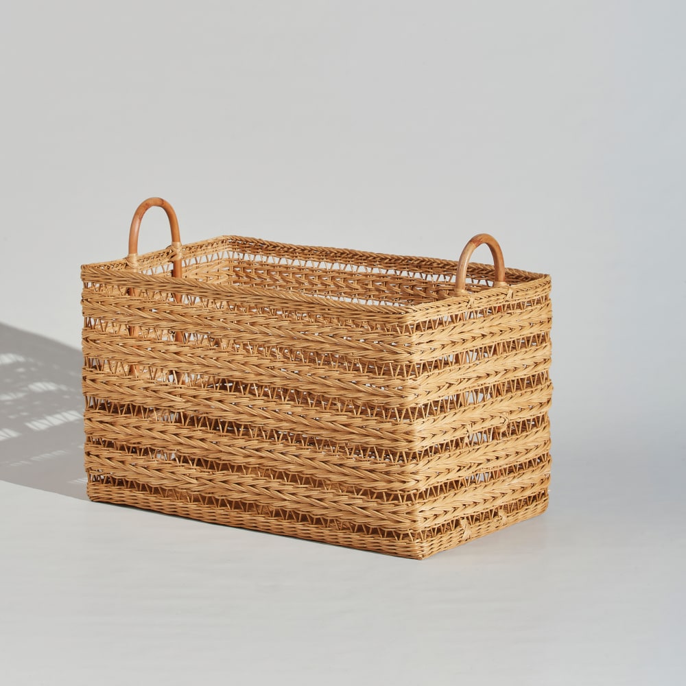 Grand panier en rotin