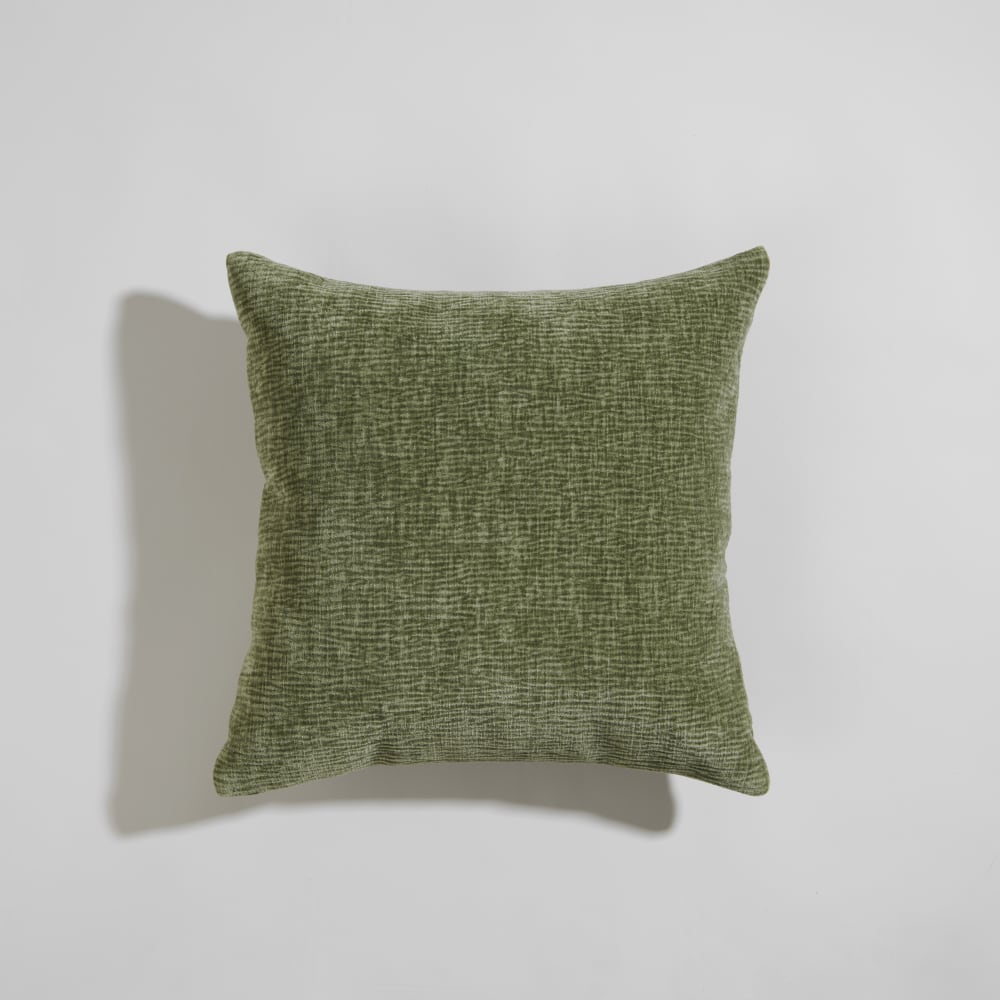 Housse de coussin texturée verte 40x40