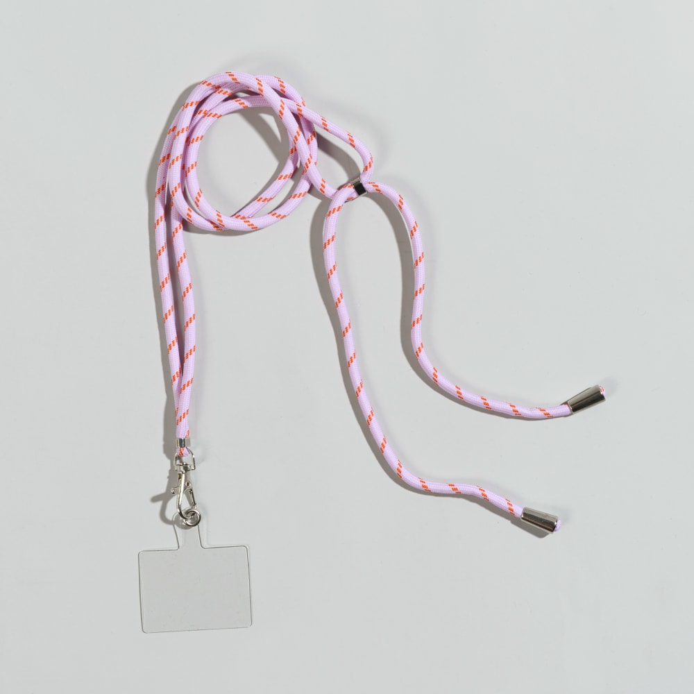 Cuerda para teléfono móvil naranja y rosa