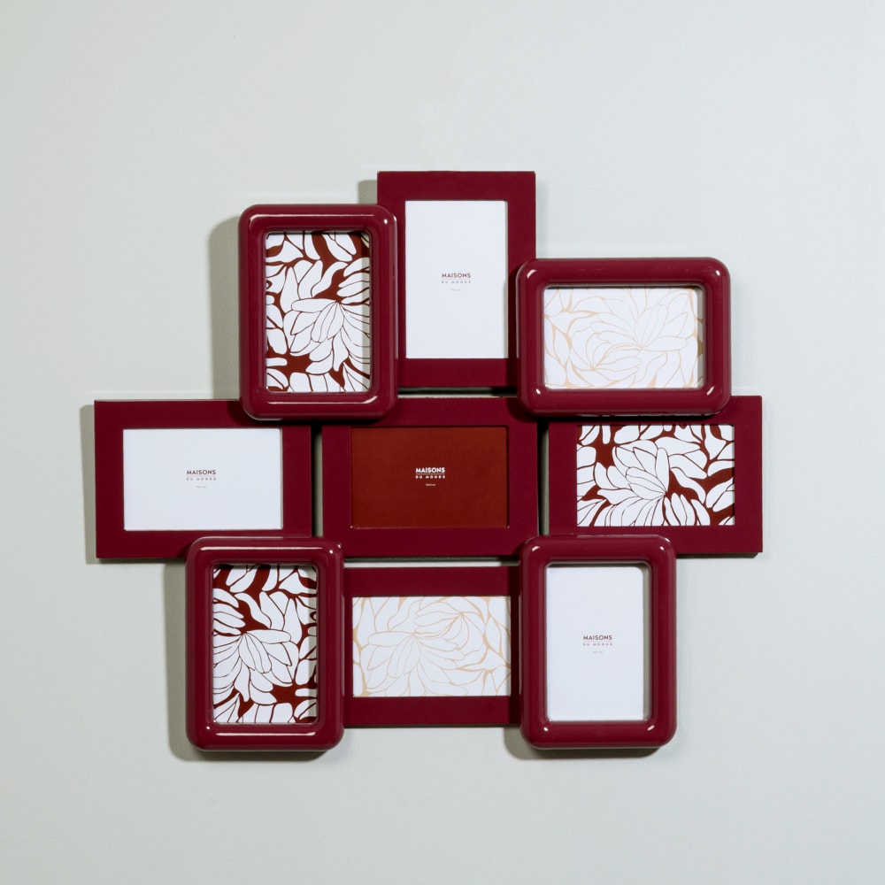 Cadre multivues 9 photos bordeaux 59x51