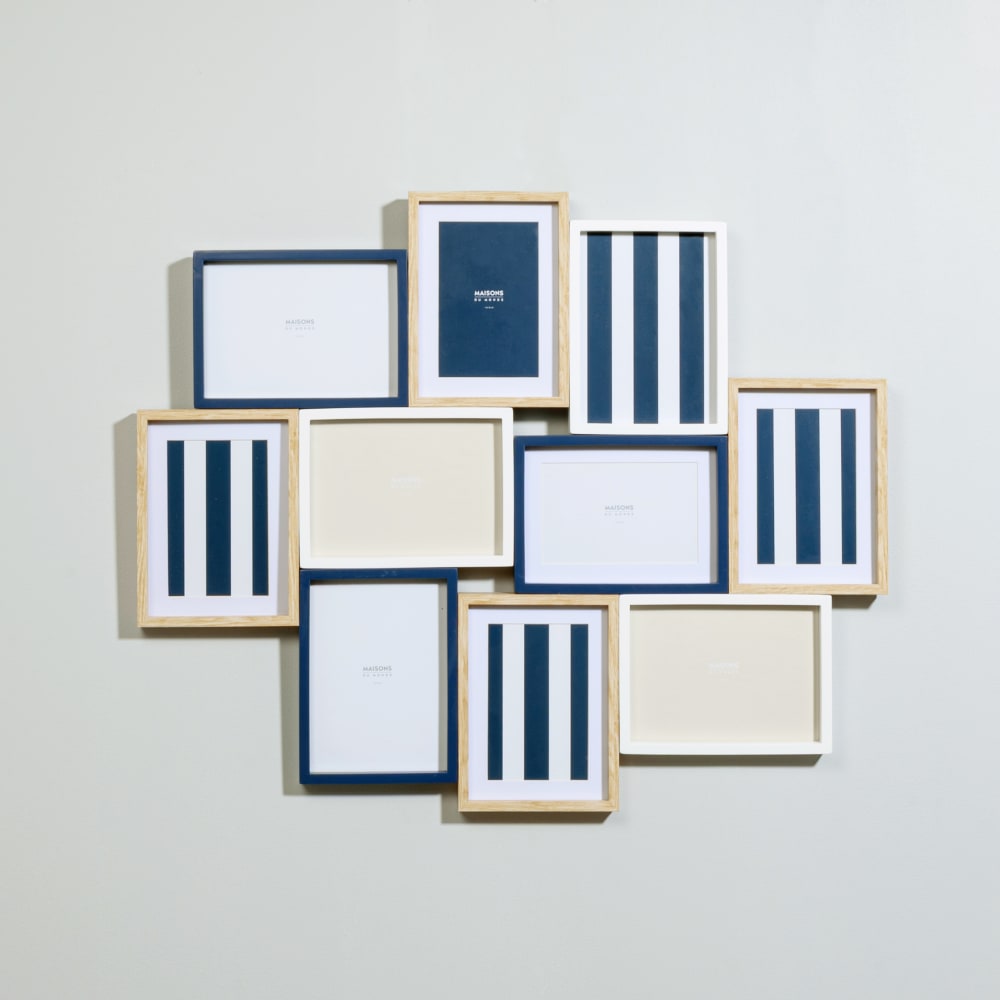 Cadre multi vues 10 photos, format 67x55 cm