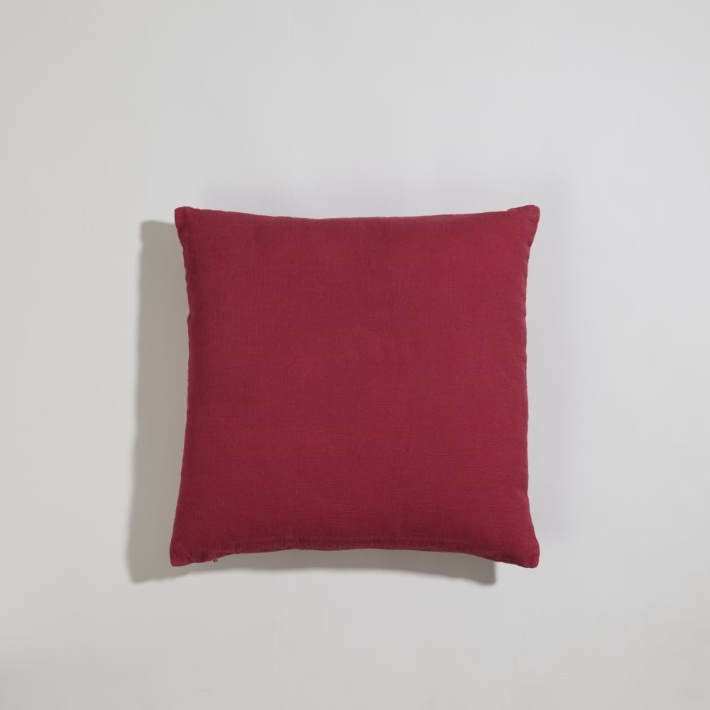 Housse de coussin en coton biologique motif feuillage 40x40 — vue 3