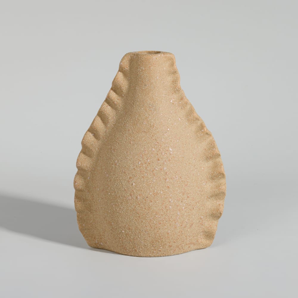Vase en grès beige H26