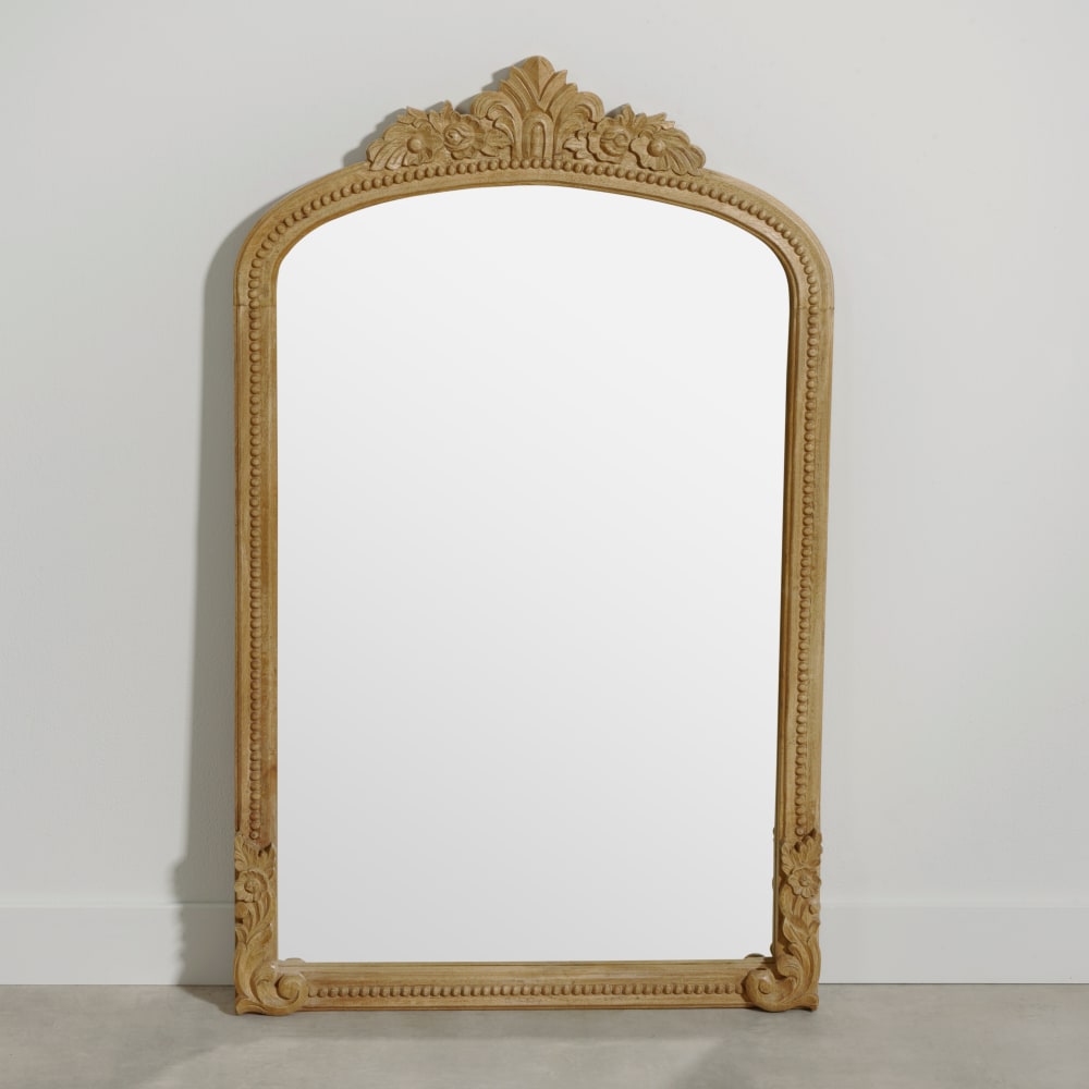 Miroir à moulures en bois de manguier 68x111