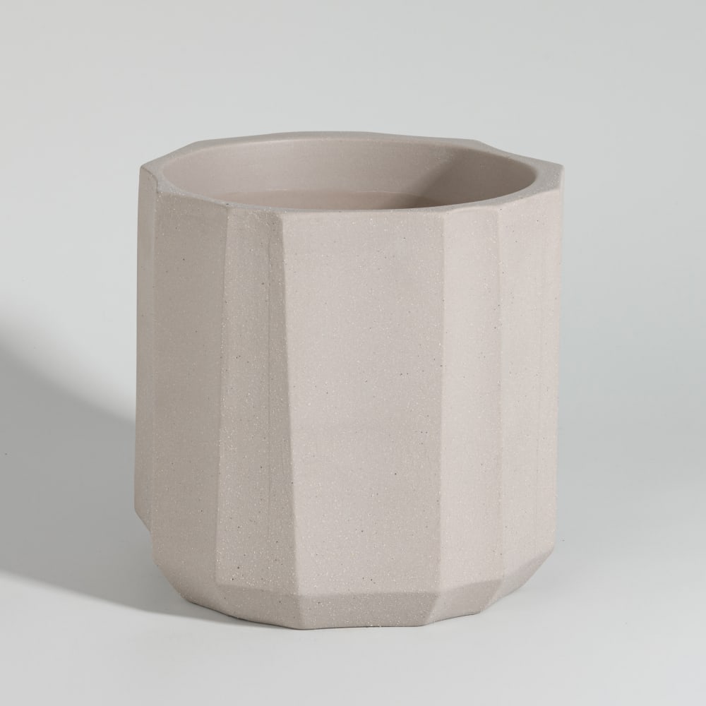Cache-pot en porcelaine beige H21 — Beyit