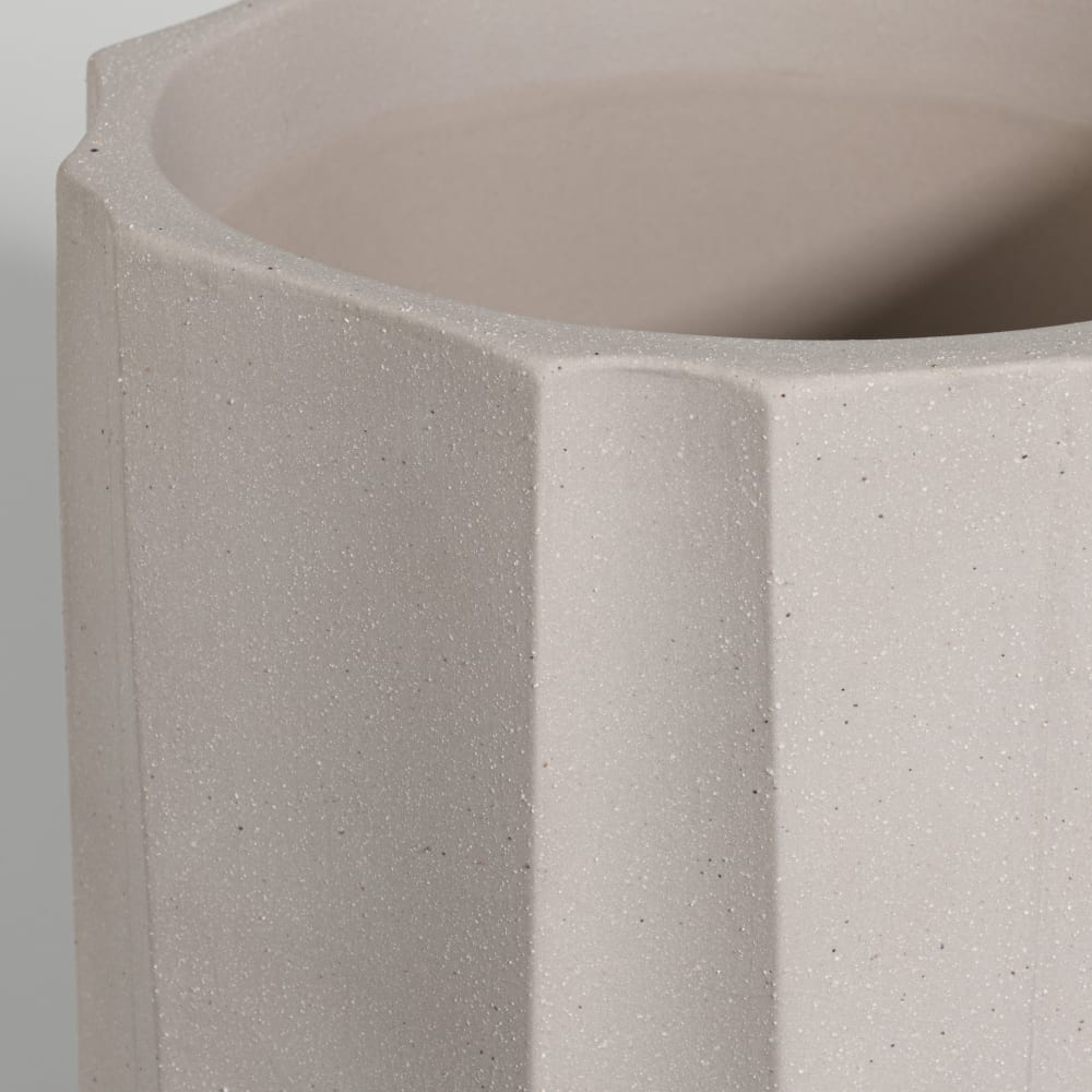 Cache-pot en porcelaine beige H21 - Maisons du Monde