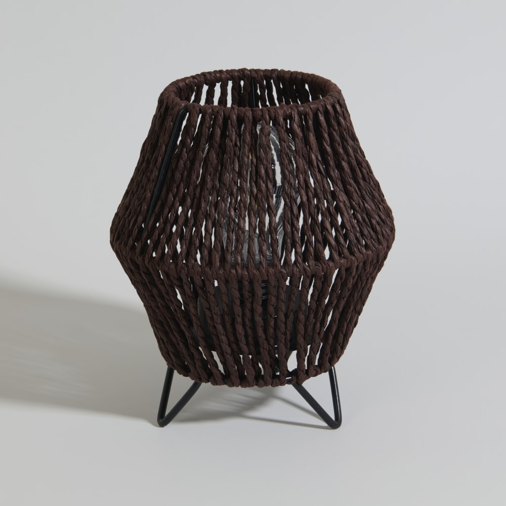 Déco lumineuse en corde marron