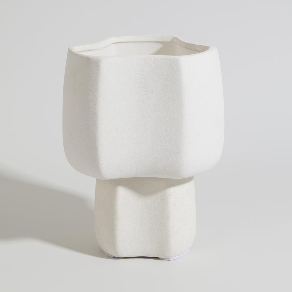 Déco lumineuse en céramique crème