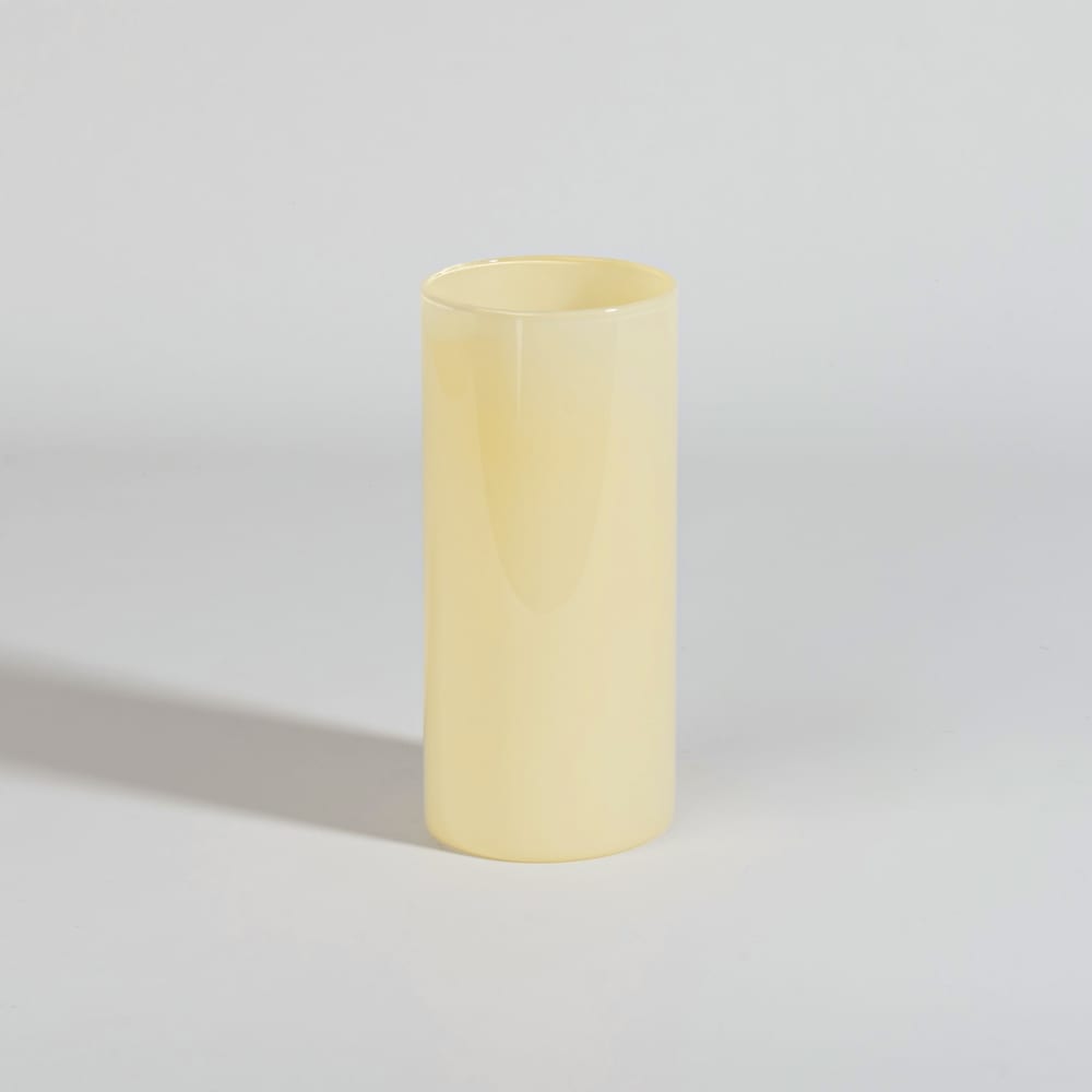 Vase en verre jaune H18