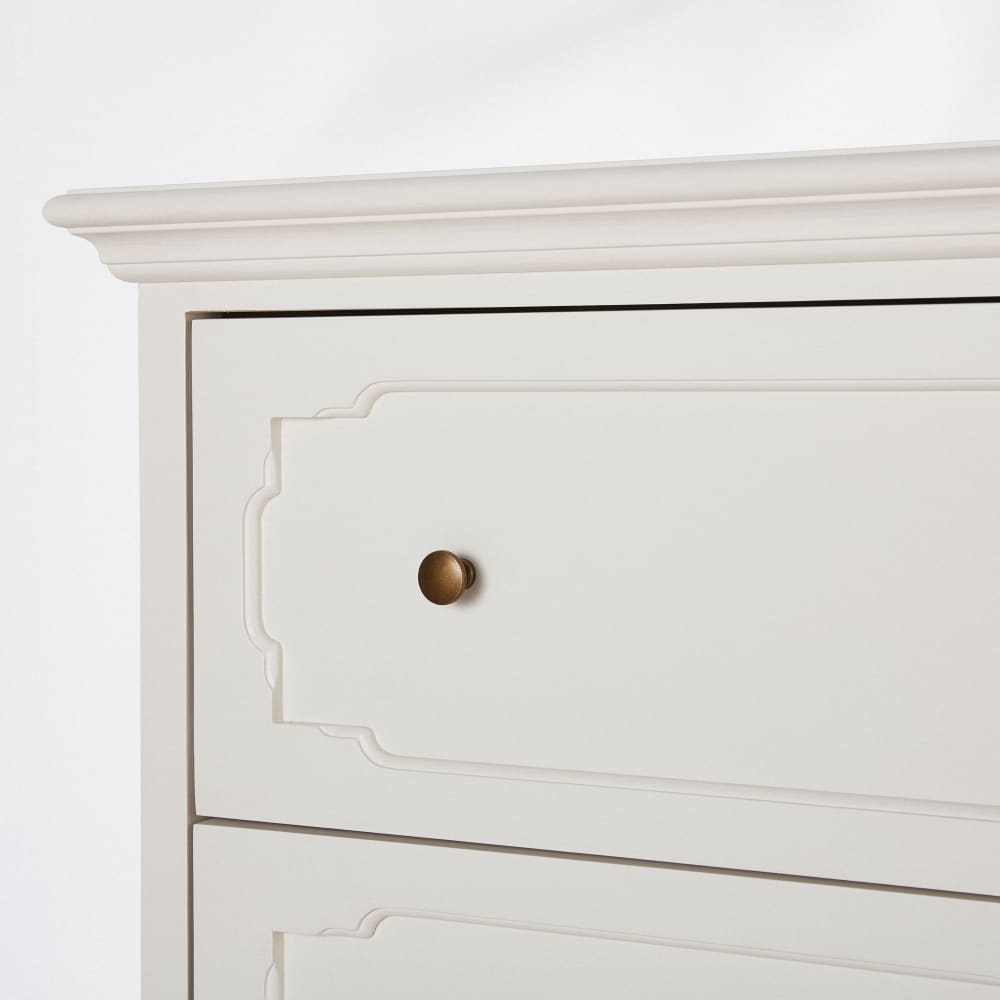 Commode blanche effet vieilli, L83 cm — vue 4