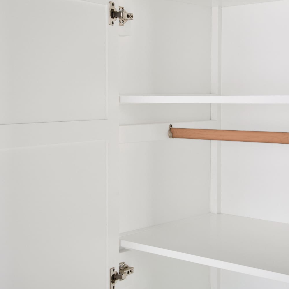 Armoire bonnetière 1 porte battante blanche L70 — vue 4