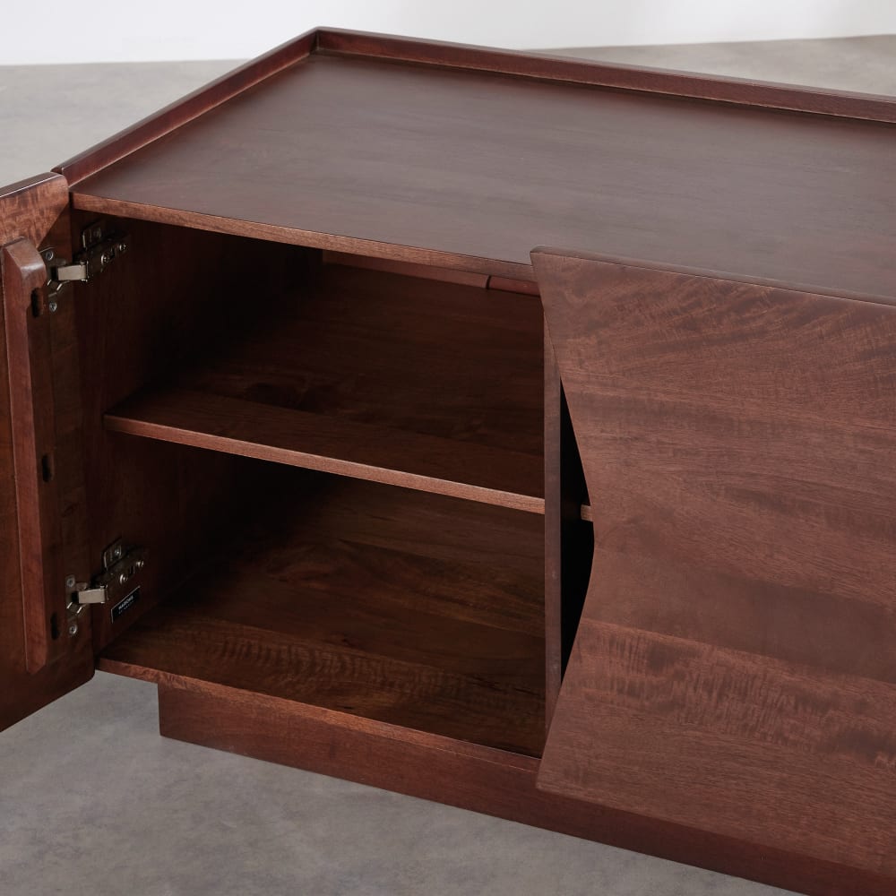 Meuble TV en bois de manguier massif, L185 cm — vue 4