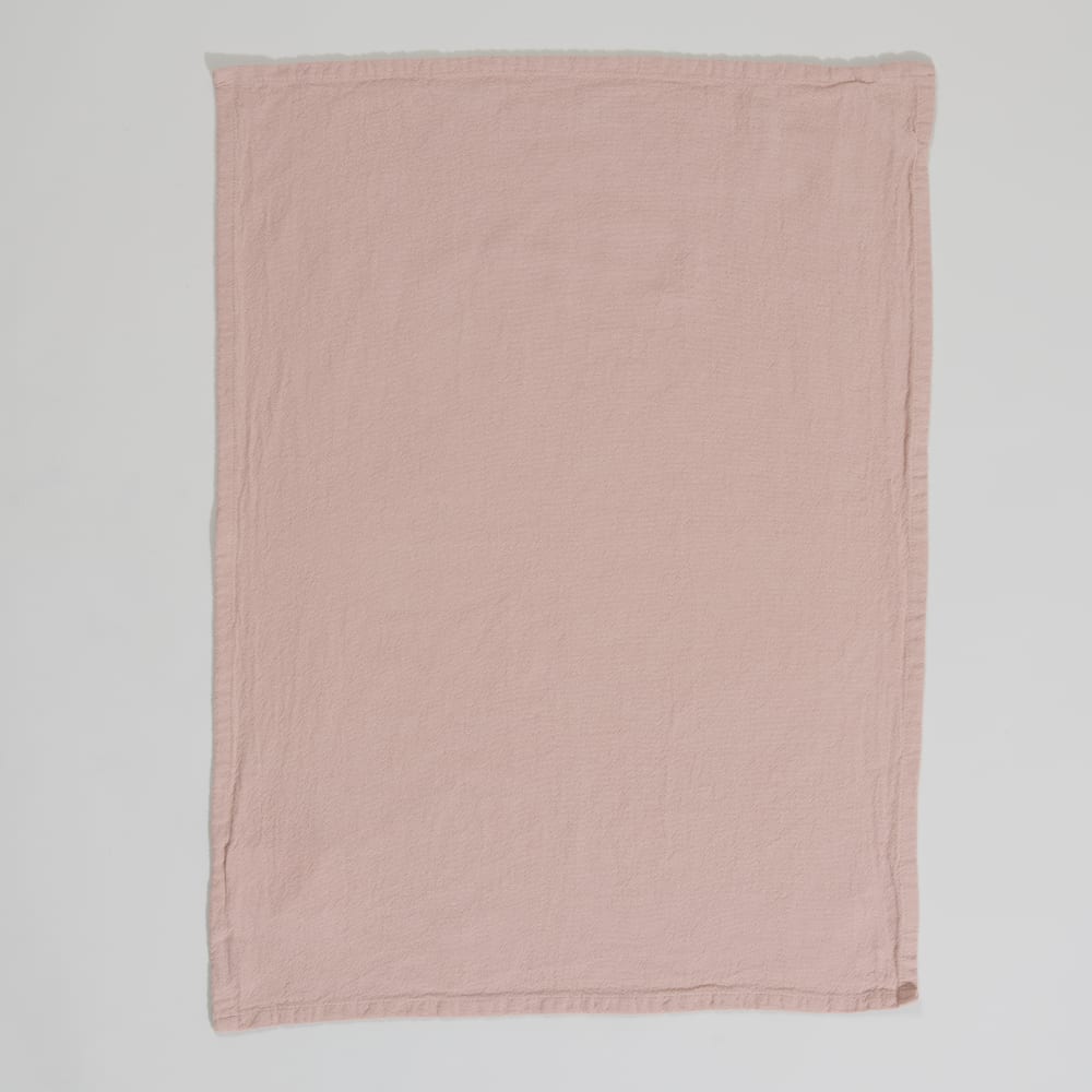 Torchon en coton rose 50x70