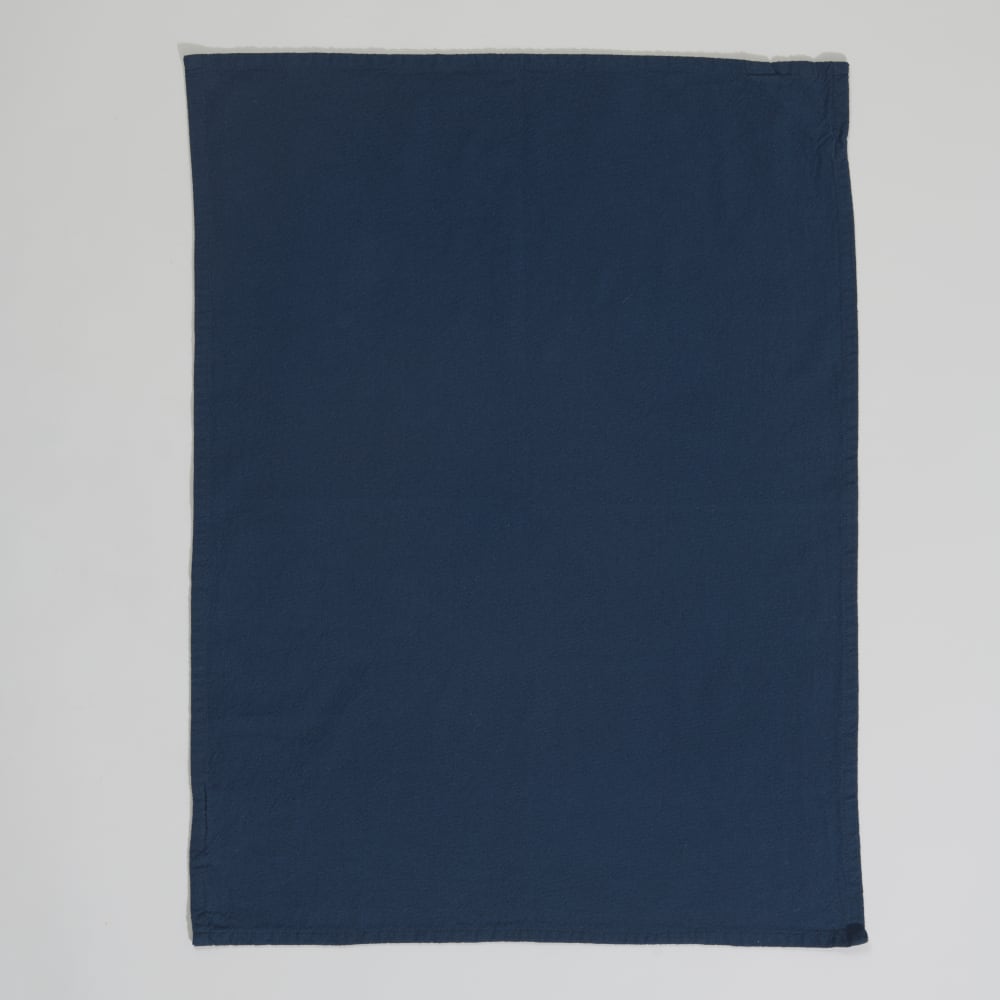 Torchon en coton bleu marine 50x70