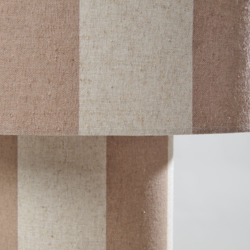 Lampadaire à rayures crèmes et marron, H145 cm — vue 3