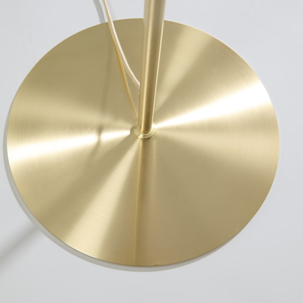 Lampadaire cloche en acier beige et doré H133 - Maisons du Monde