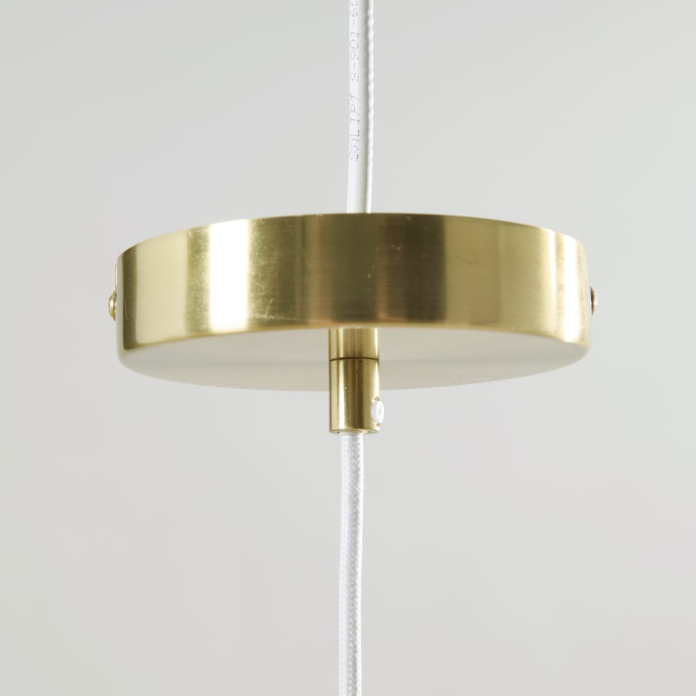 Suspension dôme en acier ajouré doré