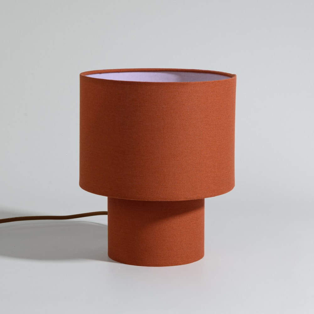 Lampe en polyester recyclé marron