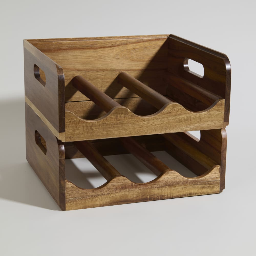 Range-bouteilles en bois d'acacia - Maisons du Monde