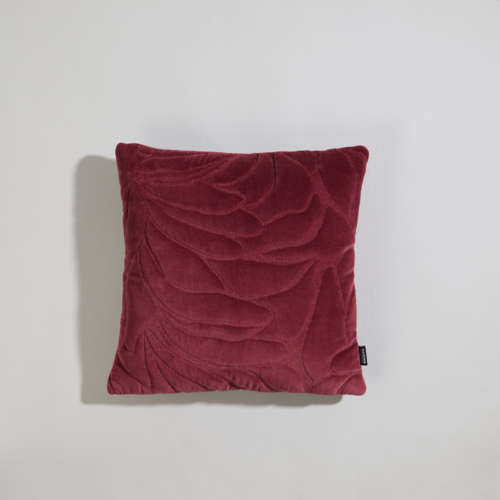 Housse de coussin en coton motif floral en relief 40x40