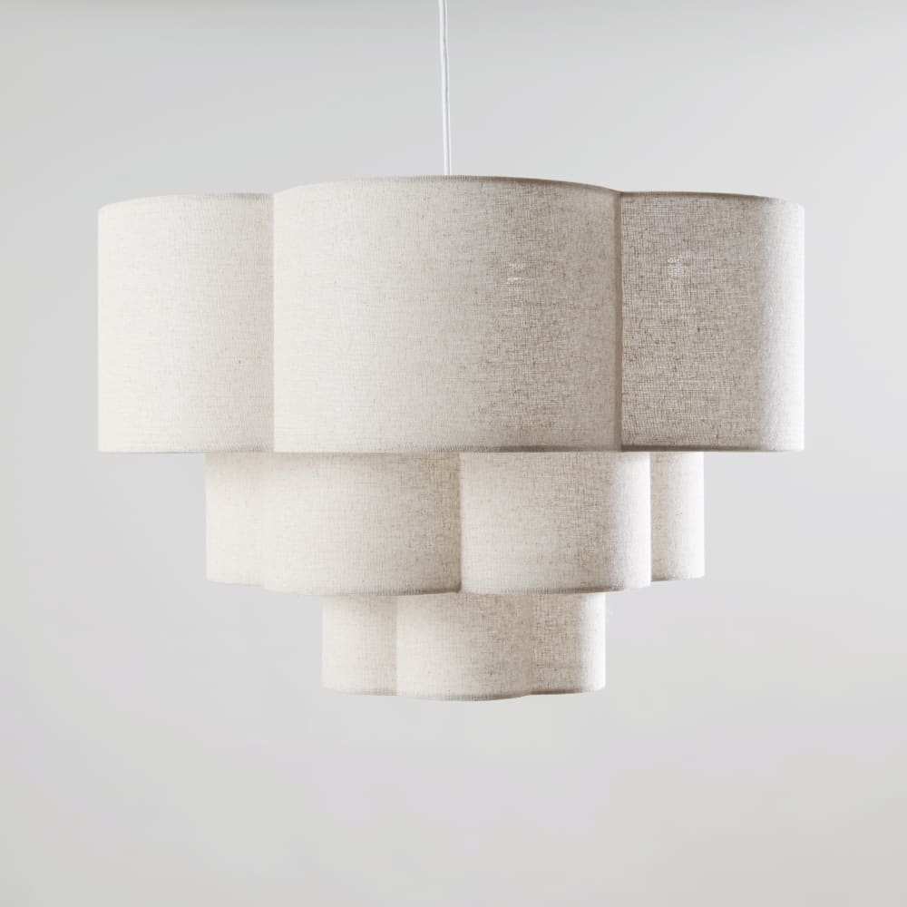 Suspension 3 étages crème, Ø60 cm