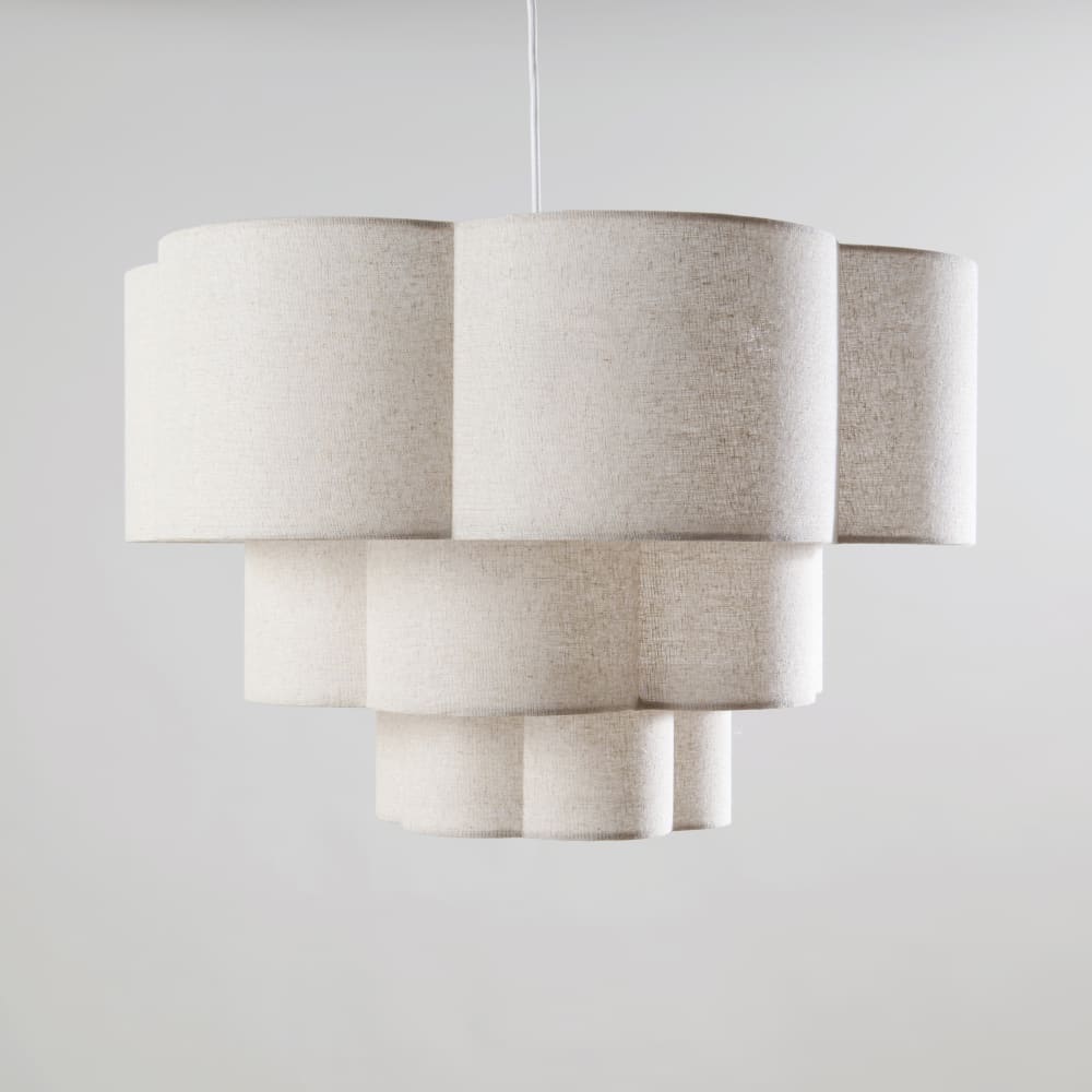 Suspension en polyester recyclé 3 étages crème