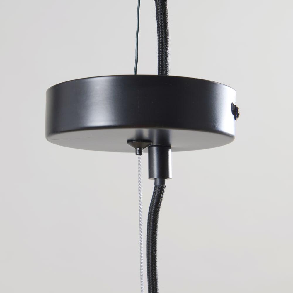 Suspension boule en verre marron et noir, Ø40 cm — vue 4