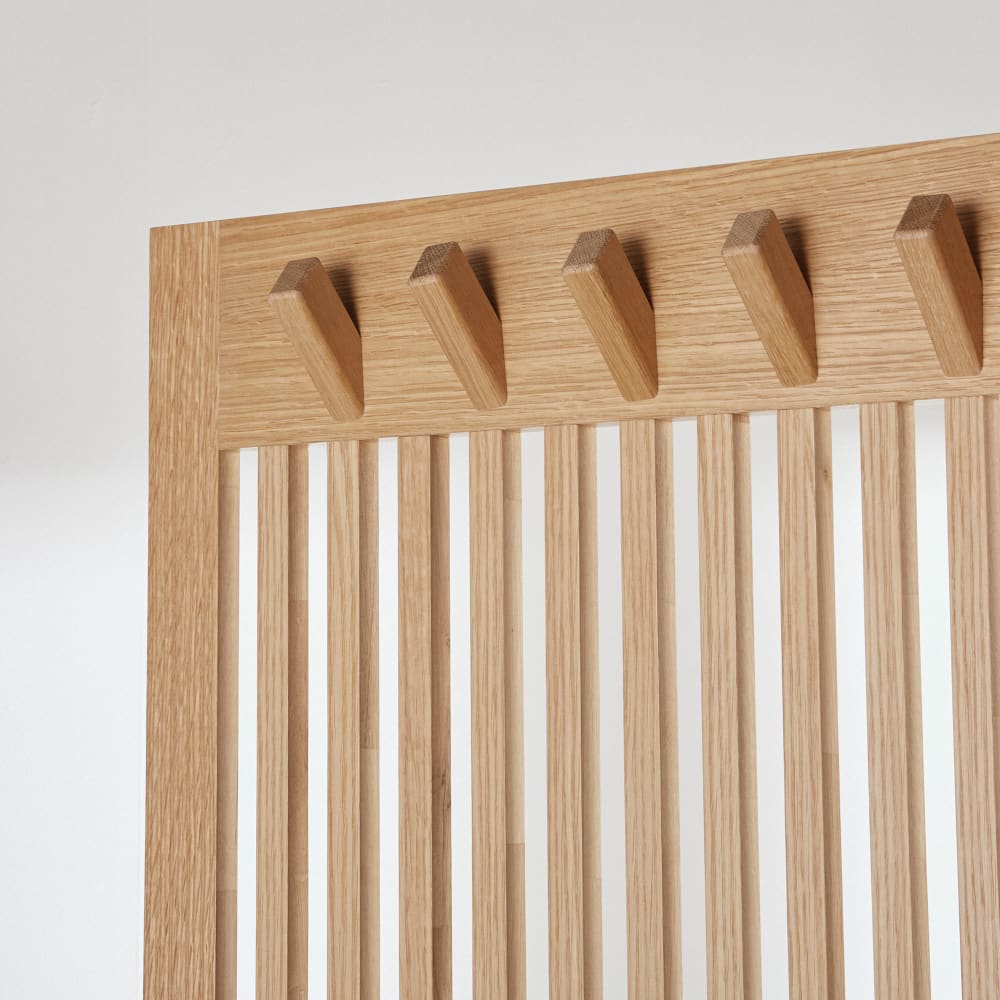 Vestiaire modulable en bois de chêne et placage chêne, L122 cm — vue 4