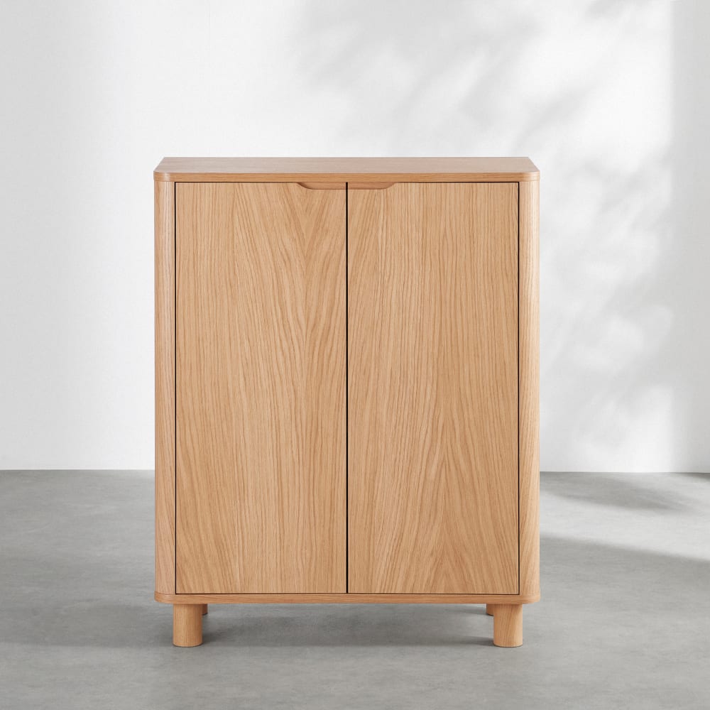 Meuble à chaussures 2 portes battantes L80