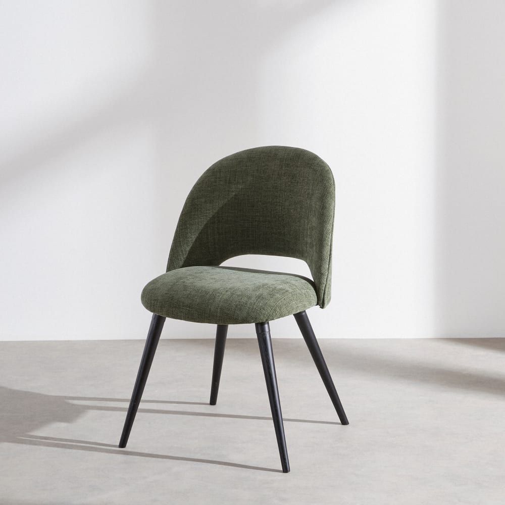Chaise en tissu polyester vert Chaise en tissu polyester vert