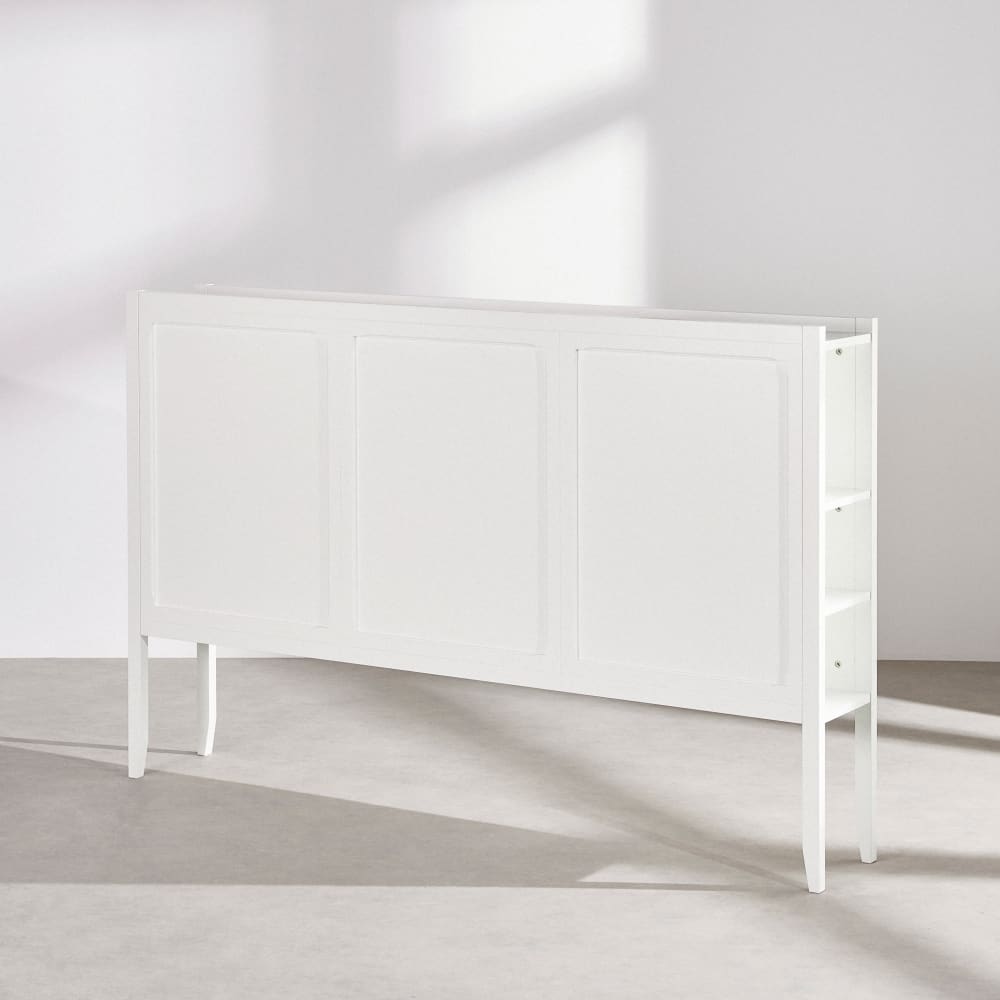 Tête de lit 166 avec rangement blanche