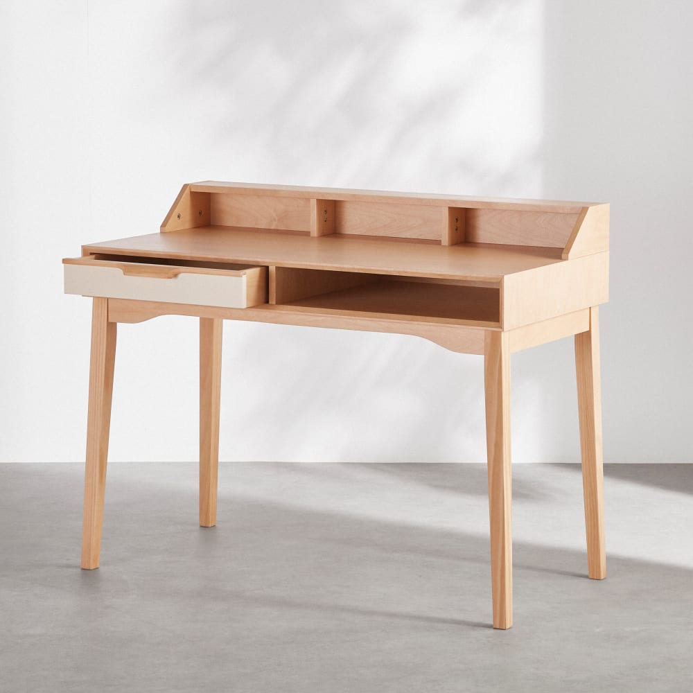 Bureau 4 niches 1 tiroir L110
