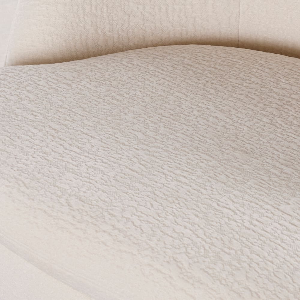 Fauteuil en tissu texturé ivoire — vue 4