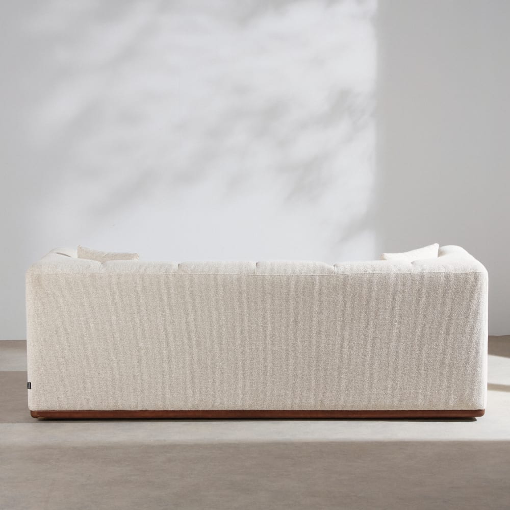 Filao - Canapé 3/4 places beige et bois de frêne - Vue supplémentaire 3