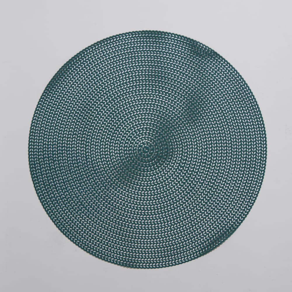 Set de table rond vert canard D38