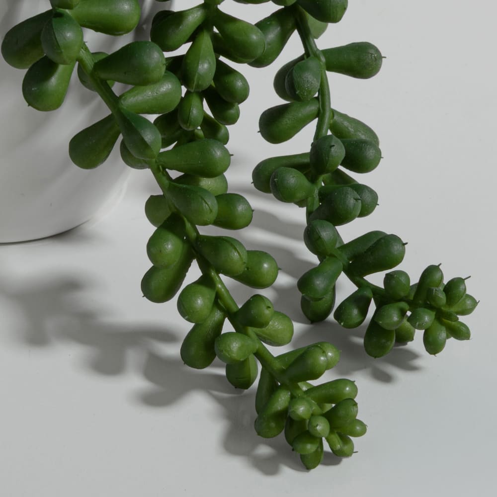 Plante artificielle verte et pot en céramique blanche - Maisons du Monde