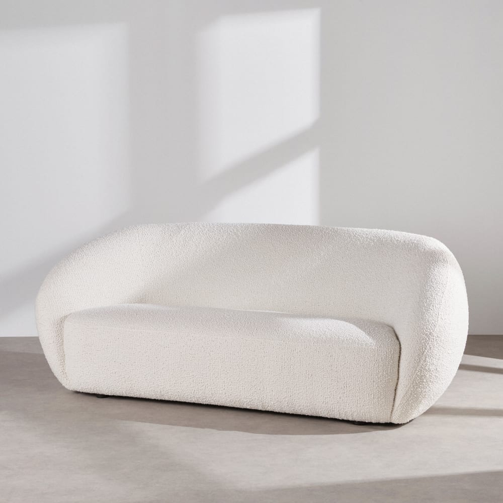 Mallow - Canapé 3 places bouclettes écru - Vue supplémentaire 2