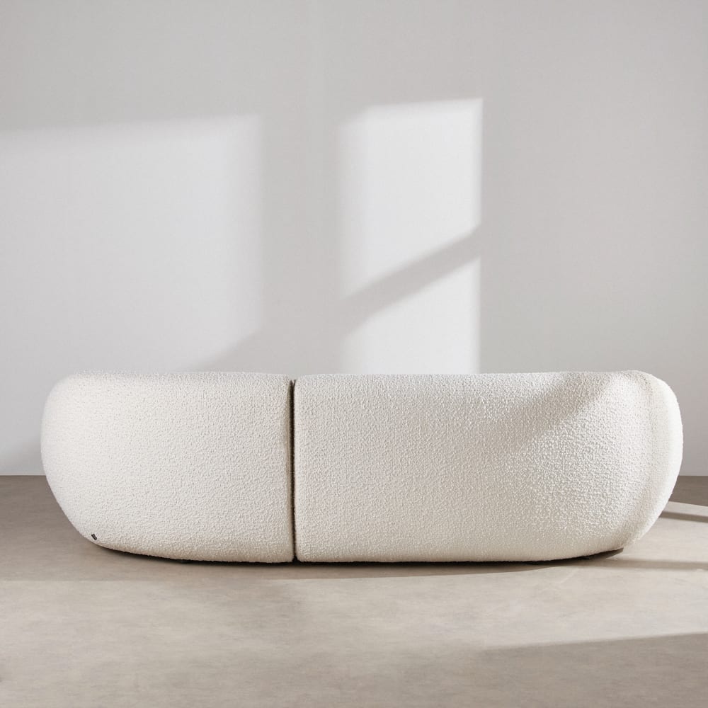 Mallow - Canapé d'angle droit 4/5 places bouclette écrue - Vue supplémentaire 3