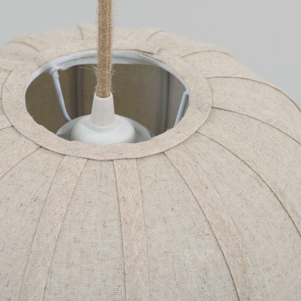 Suspension montgolfière en textile et papier beige — vue 4