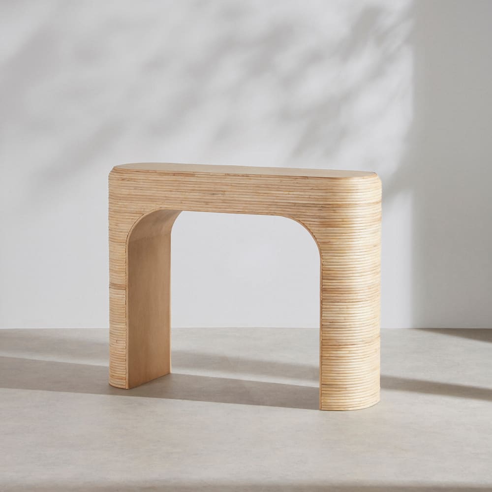 Konsolentisch aus Mangoholz und Rattan, L110 - Maisons Du Monde