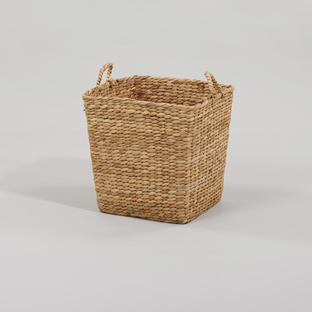 Panier de rangement à anses en jacinthe d'eau L23 — Beyit