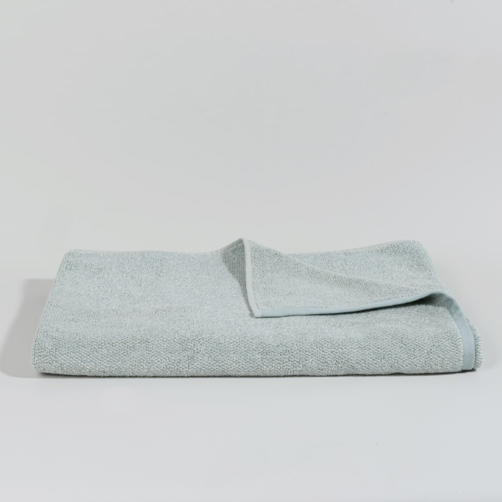 Drap de bain en coton bio bleu 100x150