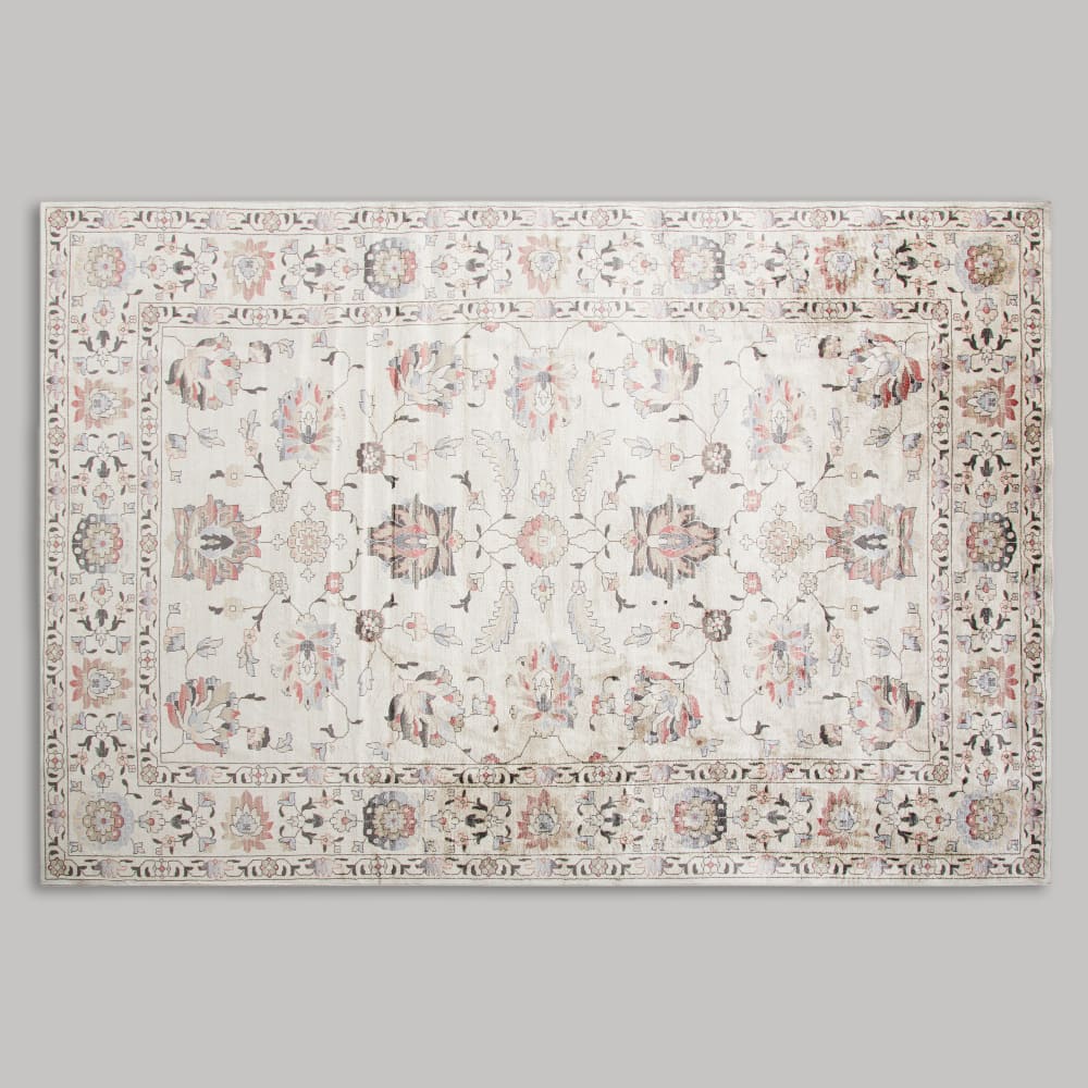 Grand tapis tissé jacquard style vintage multicolore 200x300