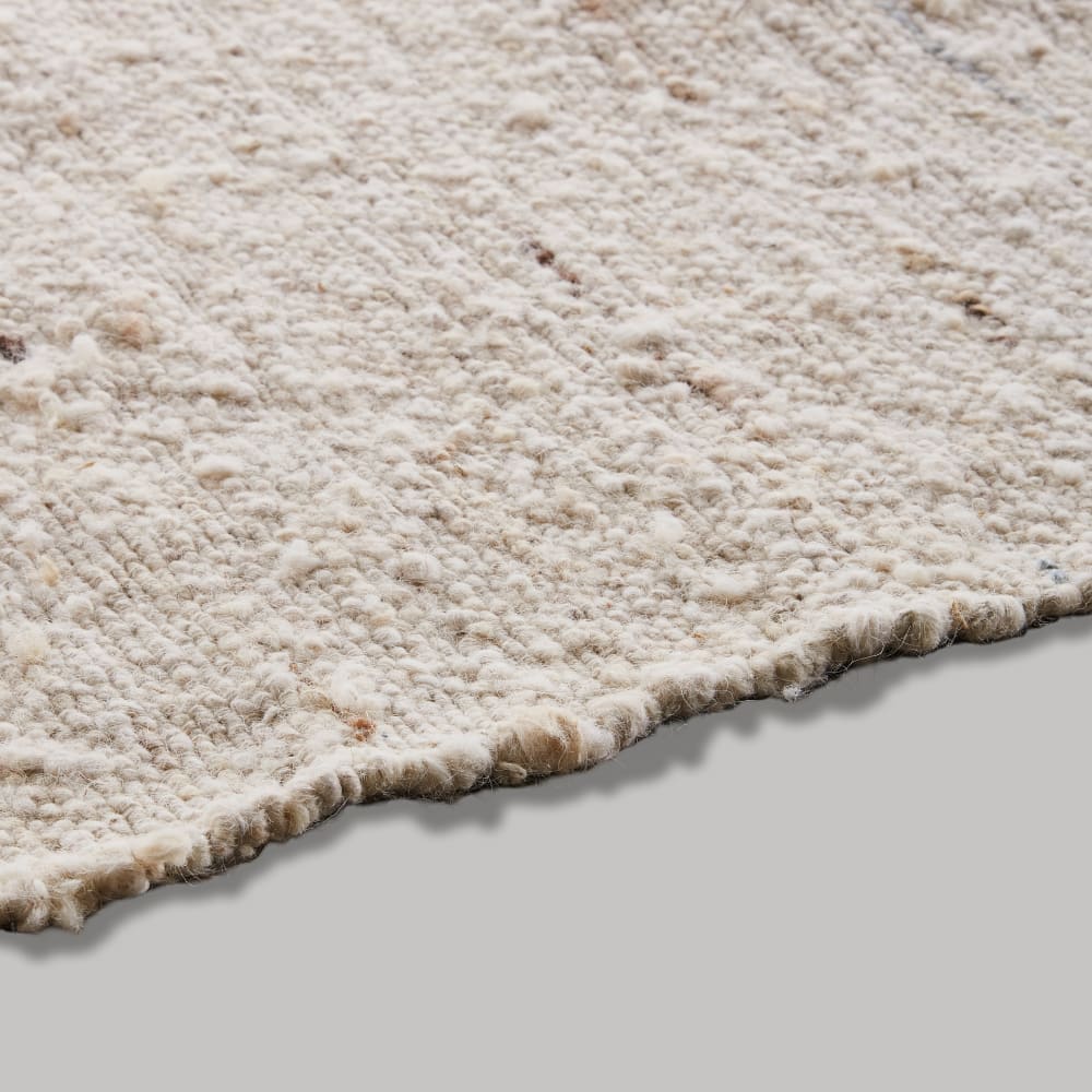 Tapis tissé écru, marron et bleu, 160x230 cm — vue 3