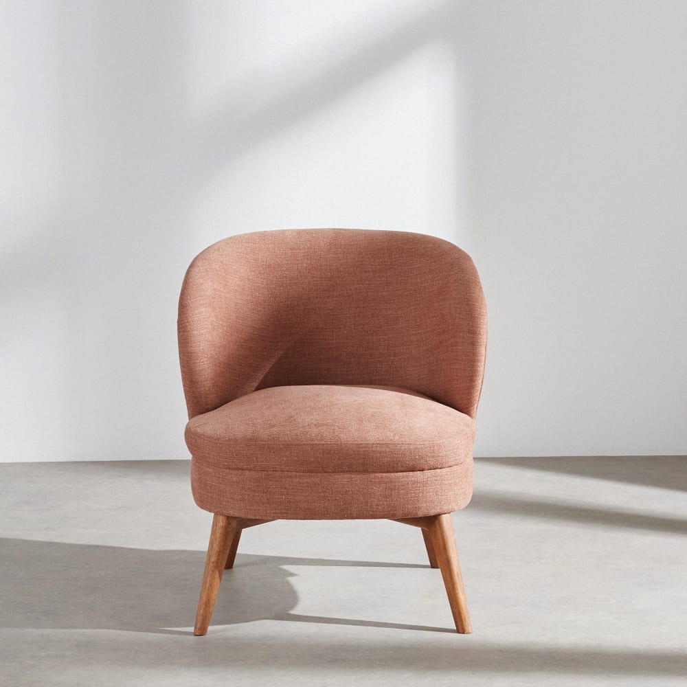 Sessel in Leinenoptik und Tonfarbe - Maisons Du Monde