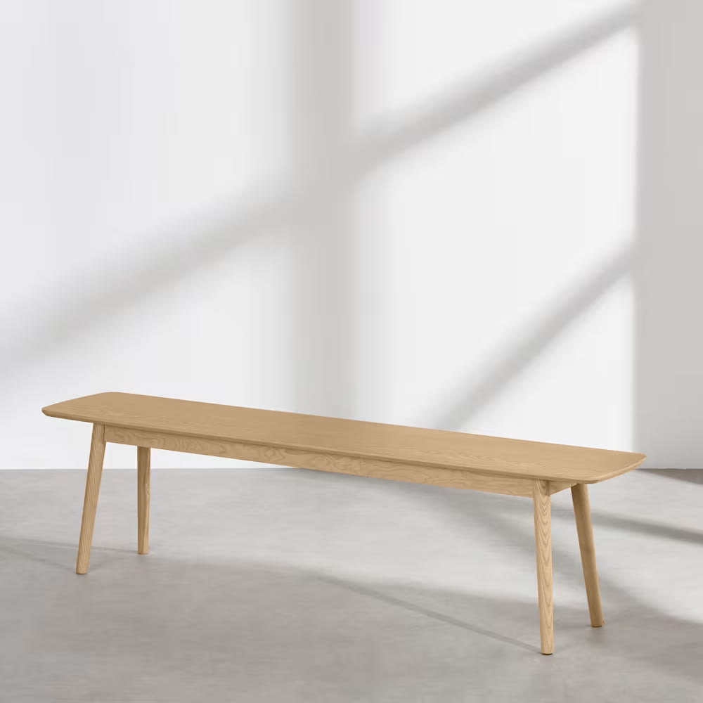 Banc en placage chêne et bois de frêne L170 — vue 3